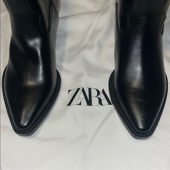 Zara Black Knee-High Boots - Picture 2 of 6